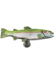 Rainbow Trout Cabinet Knob - Left Hand